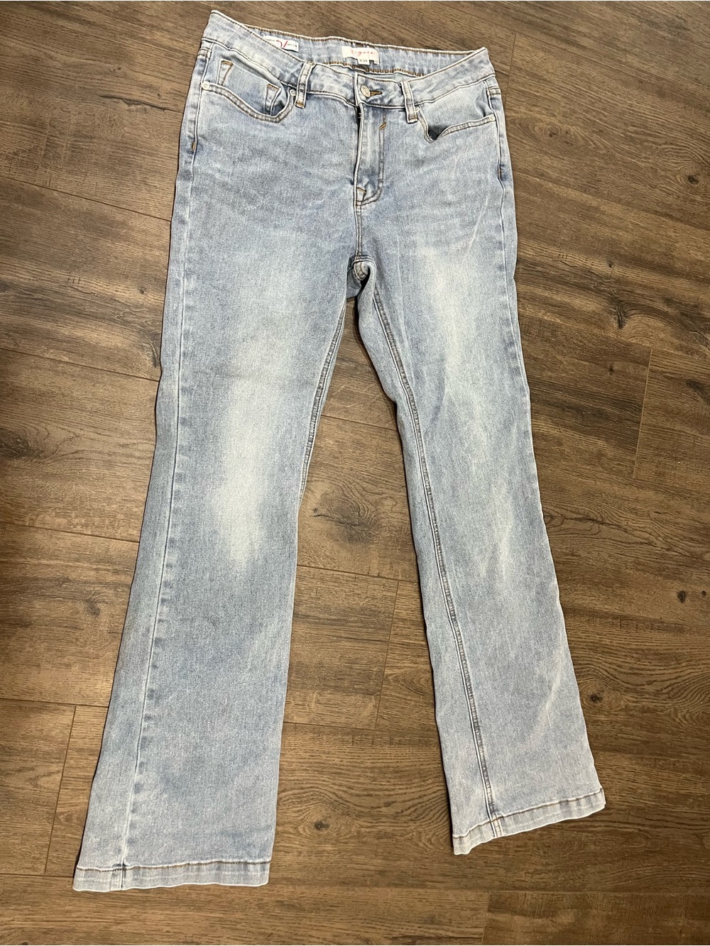 Vigoss Light Wash Flare Jeans in Pale Blue